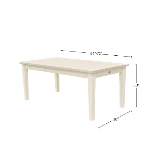 Alpine Furniture Cleo Avery Extension Dining Table, Coconut Milk