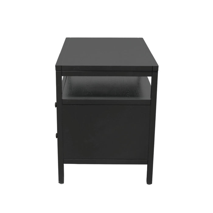 Alpine Furniture Cleo Avery Nightstand, Black