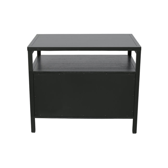 Alpine Furniture Cleo Avery Nightstand, Black