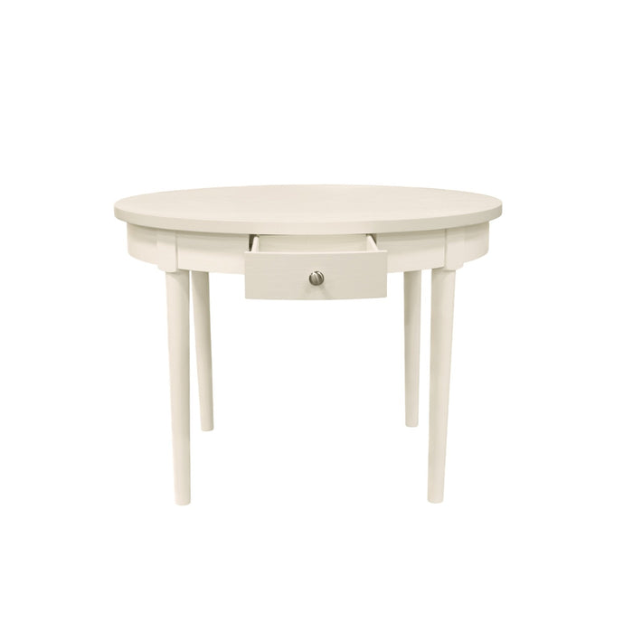 Alpine Furniture Cleo Avery Round Dining Table, Coconut Milk