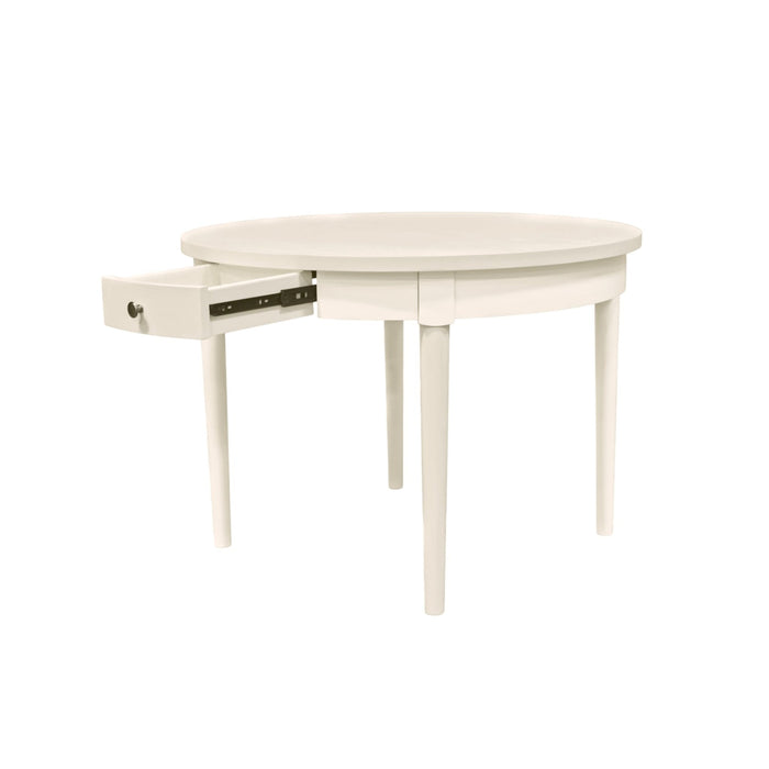 Alpine Furniture Cleo Avery Round Dining Table, Coconut Milk