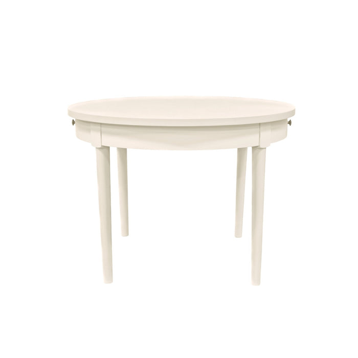 Alpine Furniture Cleo Avery Round Dining Table, Coconut Milk
