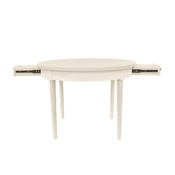 Alpine Furniture Cleo Avery Round Dining Table, Coconut Milk