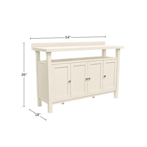 Alpine Furniture Cleo Avery Sideboard, Coconut Milk