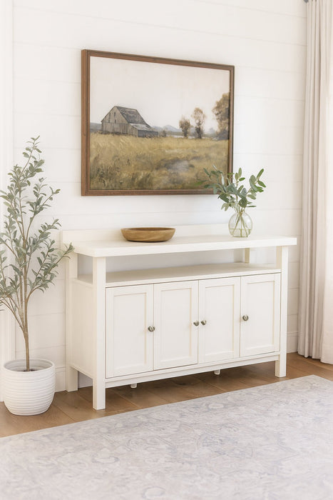 Alpine Furniture Cleo Avery Sideboard, Coconut Milk