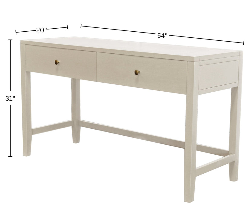 Alpine Furniture Cleo Avery Writing Desk, Coconut Milk