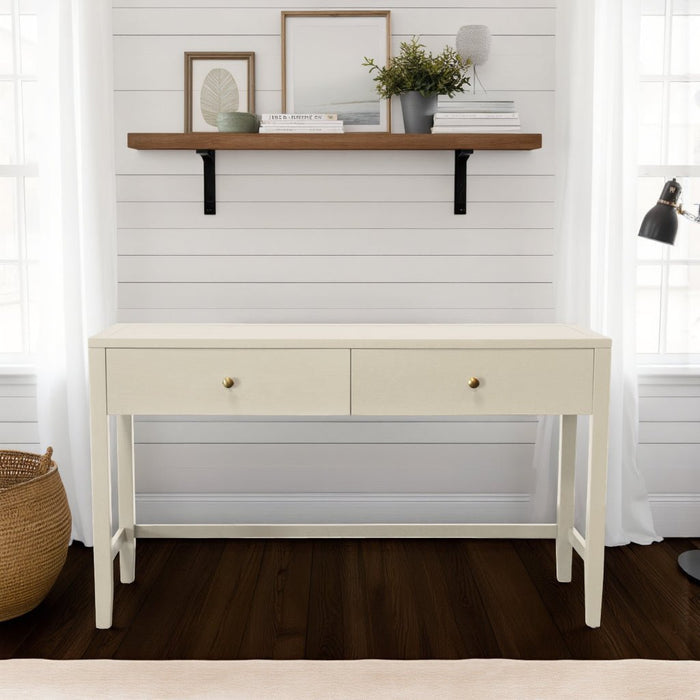 Alpine Furniture Cleo Avery Writing Desk, Coconut Milk