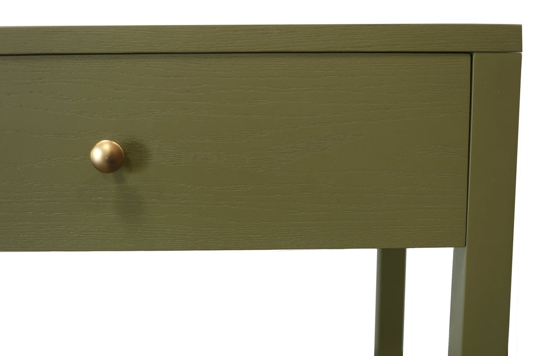 Alpine Furniture Cleo Avery Writing Desk, Olive Green