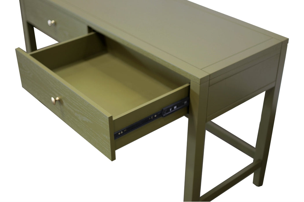 Alpine Furniture Cleo Avery Writing Desk, Olive Green