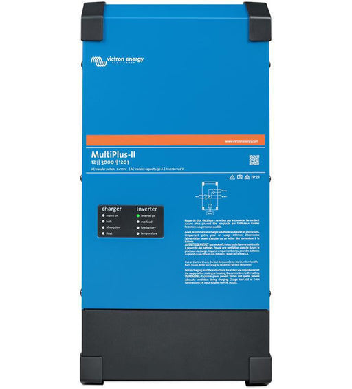 Victron Energy MultiPlus-II 24/3000 - 24V Input - 3000VA Output 120V VE.Bus - 70A Charger - UL 1741 - Front view of Victron Energy MultiPlus-II 24/3000 with 24V Input and 3000VA Output 120V VE.Bus with 70A Charger and Transfer Switch UL 1741 rated