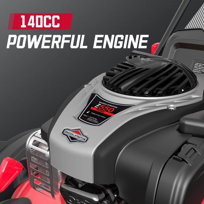 PowerSmart 21'' 140cc Gas Push Lawn Mower w/ Briggs & Stratton E550 Engine B8621P