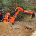 9' Tractor Backhoe Attachment with Mechanical Thumb,  15" Bucket,  ISO — detail view