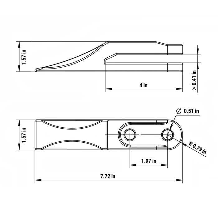 ( 1 Pack / 4 Pcs ) Backhoe Bucket Teeth (for SKU: 150162, 150163, 150164, 201162, 201163, 201164)