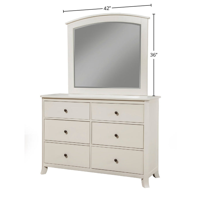 Alpine Furniture Baker Mirror, White