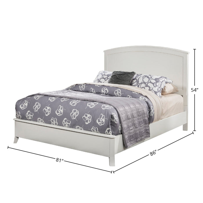 Alpine Furniture Baker Panel Bed, White