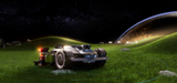 Sunseeker Elite X9 Robot Lawn Mower mowing a lawn