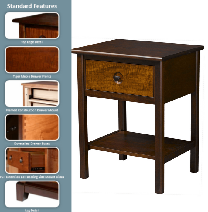Barkman Furniture Chesapeaka 1-Drawer Nightstand - Alternate View
