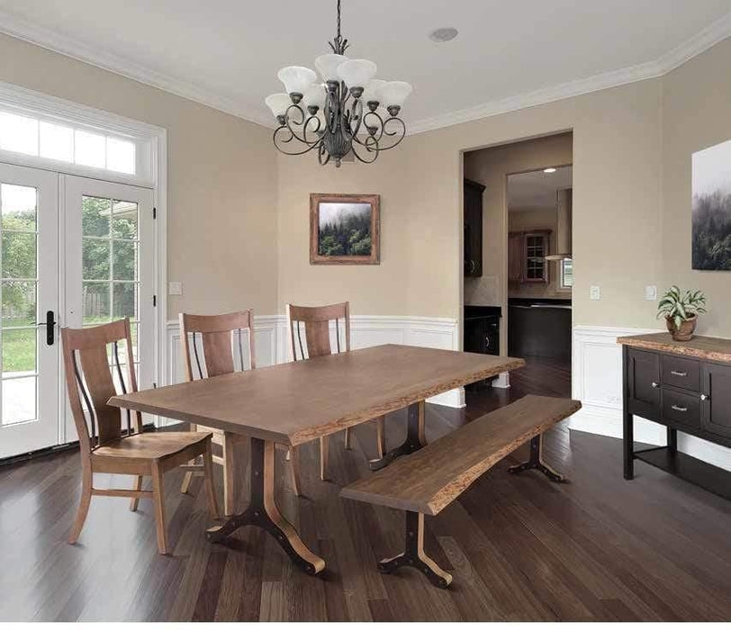 Barkman Furniture Strada Base Live Edge Bench - Entryway and Dining Bench