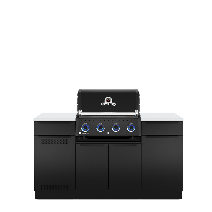 Broil King Baron 420i Shadow Island built-in natural gas grill