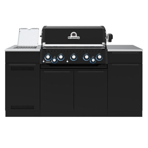 Broil King Baron 590i Shadow Island natural gas grill island