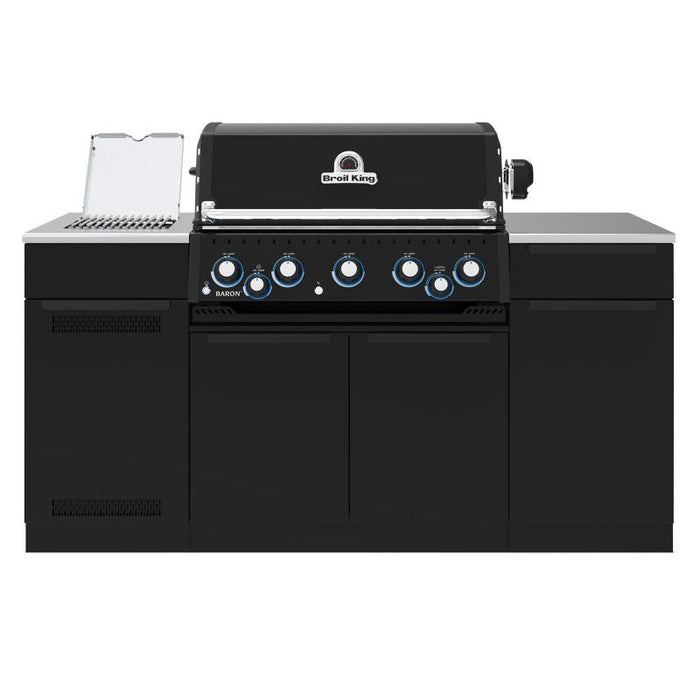 Broil King Baron 590i Shadow Island natural gas grill island