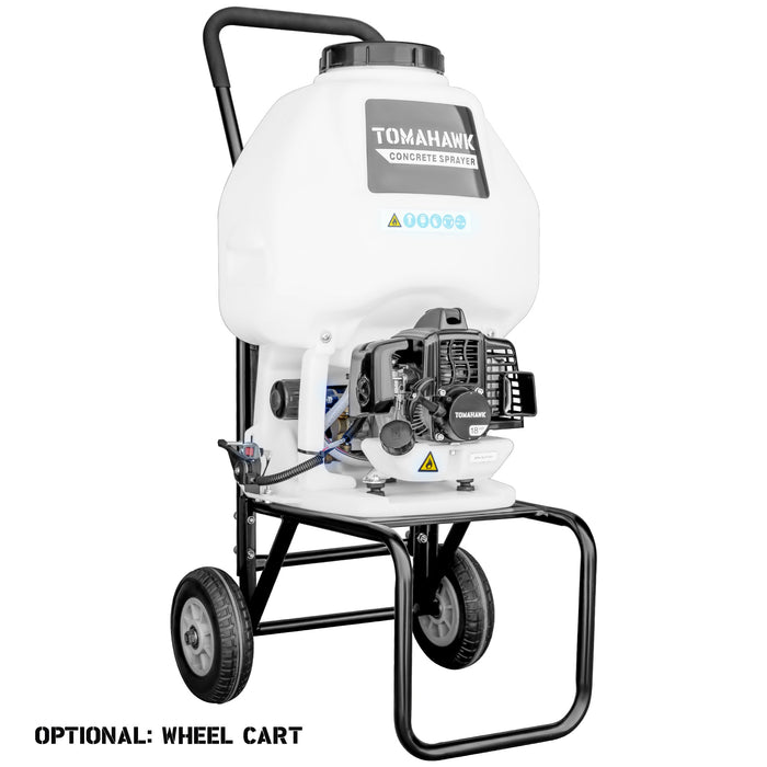 6.5 Gallon Backpack Concrete Sprayer .5 GPM Gas Finishing Tool for Cement Sealant Curing Stain - feature highlight