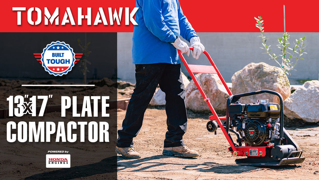 Tomahawk Power 2 HP Electric Vibratory Plate Compactor Tamper for Gravel Soil Compaction - Detail View 2