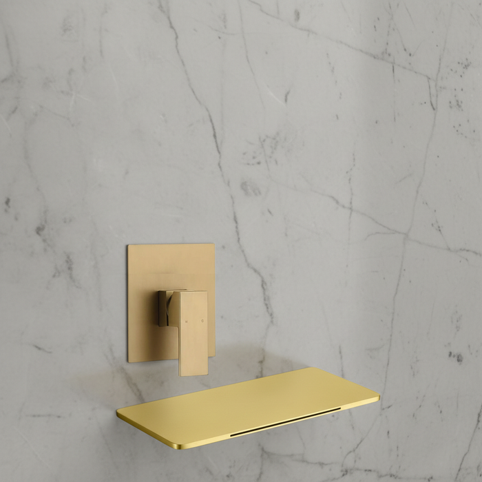 wonderland shower inc Waterfall Wall-mount pressure balance Bath Tub Filler Faucet Brushed Gold - View 9