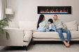 40" Electric Fireplace BI-40-SLIM-OD-LUMINA - detail close-up