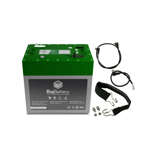 BigBattery - 48V EAGLE 2 - LiFePO4 Lithium Battery 1.63kWh - For Golf Carts, Utility Vehicles, RVs & Camper Vans - Front view of BigBattery 48V EAGLE 2 