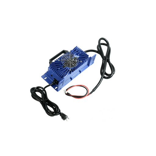 BigBattery - 48V 110VAC/220V AC 20A IP65 Blue Charger (57.6V DC) Ring Terminals - BigBattery | 48V 110VAC/220V AC 20A IP65 Blue Charger (57.6V DC) top view