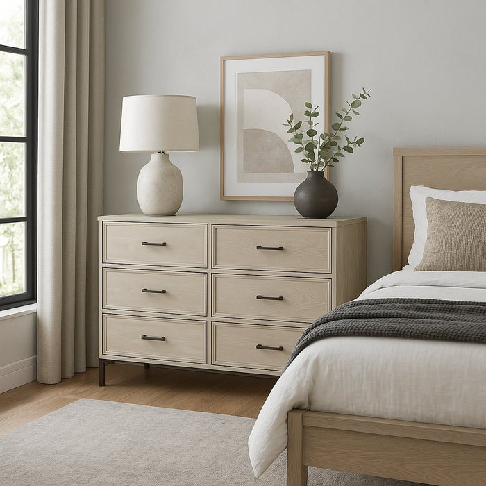 Alpine Furniture Bradley Dresser, Antique White