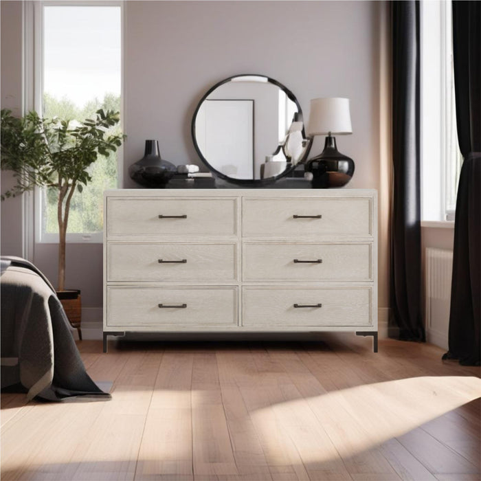 Alpine Furniture Bradley Dresser, Antique White