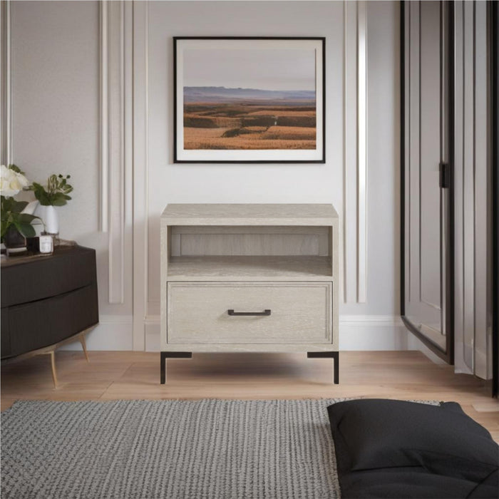 Alpine Furniture Bradley Nightstand, Antique White