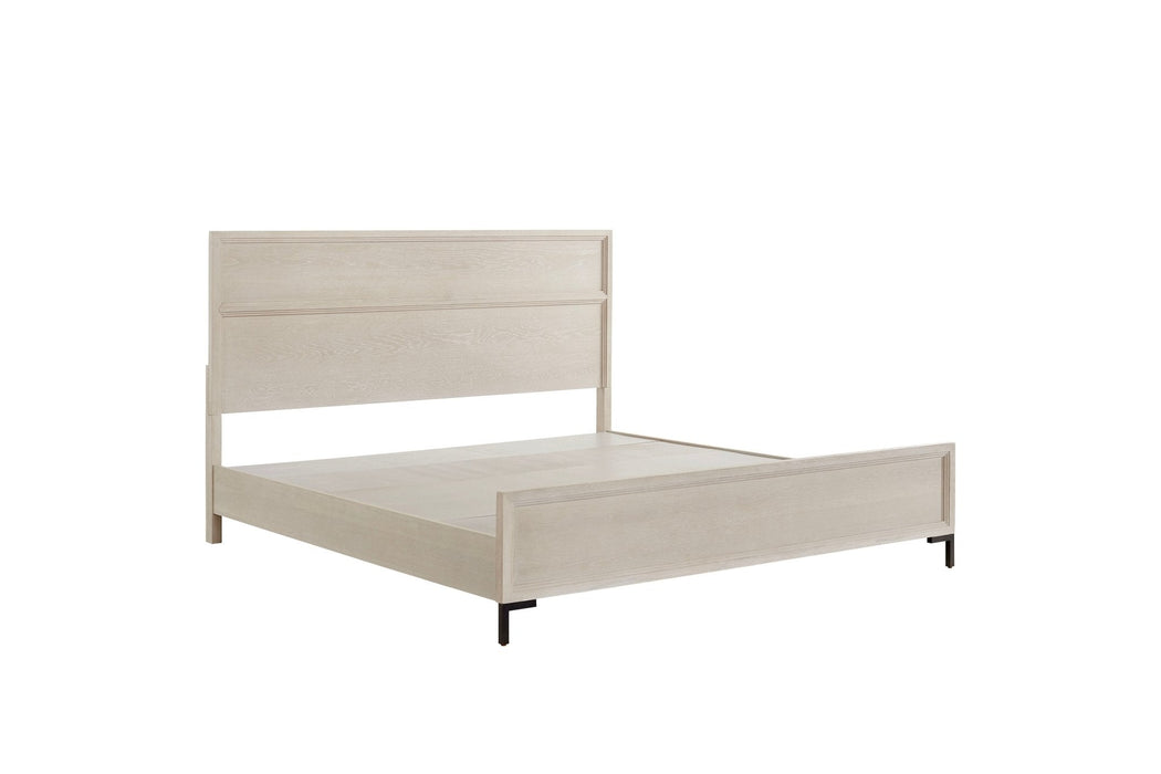 Alpine Furniture Bradley Platform Bed, Antique White