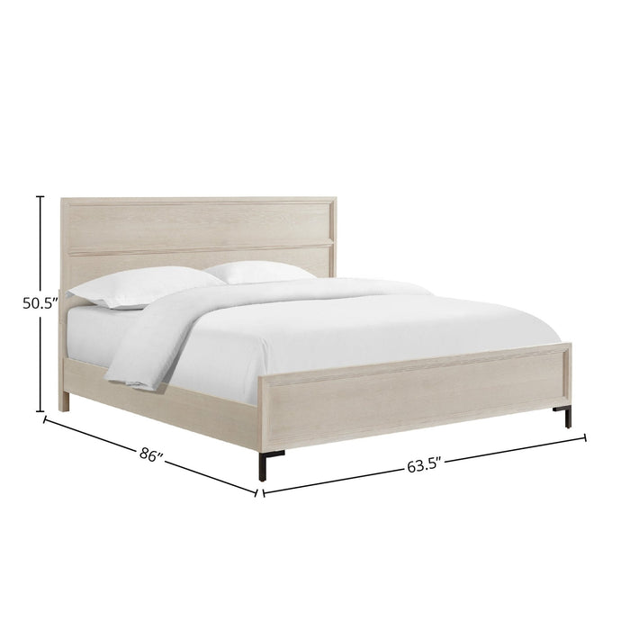 Alpine Furniture Bradley Platform Bed, Antique White