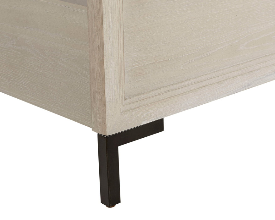 Alpine Furniture Bradley Platform Bed, Antique White