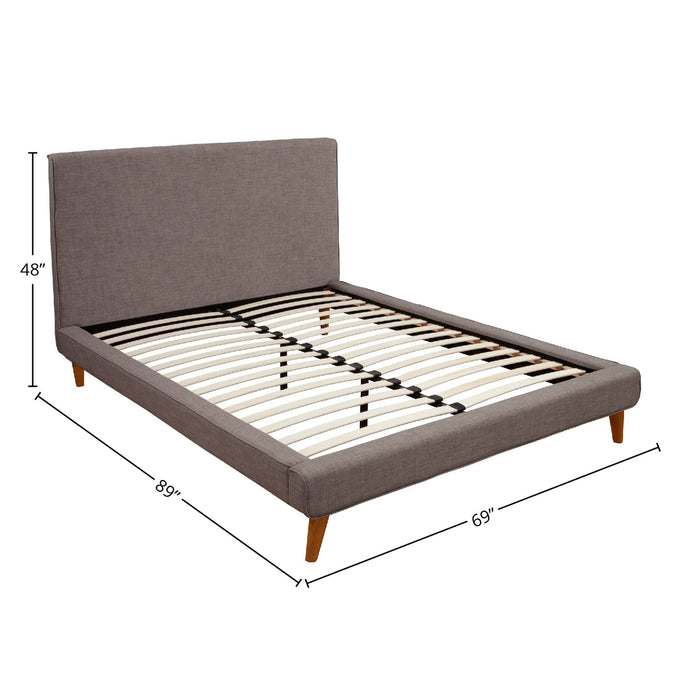 Alpine Furniture Britney Bed, Dark Grey