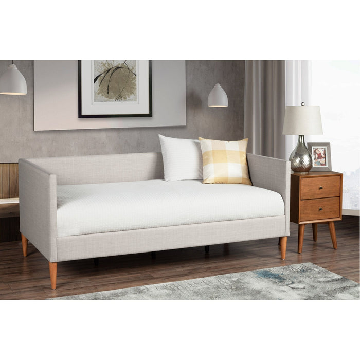 Alpine Furniture Britney Daybed, Light Grey Linen