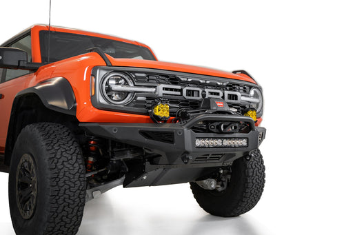 Addictive Desert Designs 2022-2026 Ford Bronco Raptor Rock Fighter Winch Front Bumper – on the trail, image 1 of 11