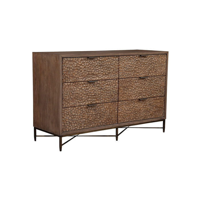 Alpine Furniture Brown Pearl Dresser, Brown Bronze
