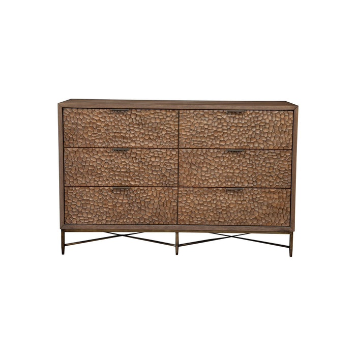 Alpine Furniture Brown Pearl Dresser, Brown Bronze