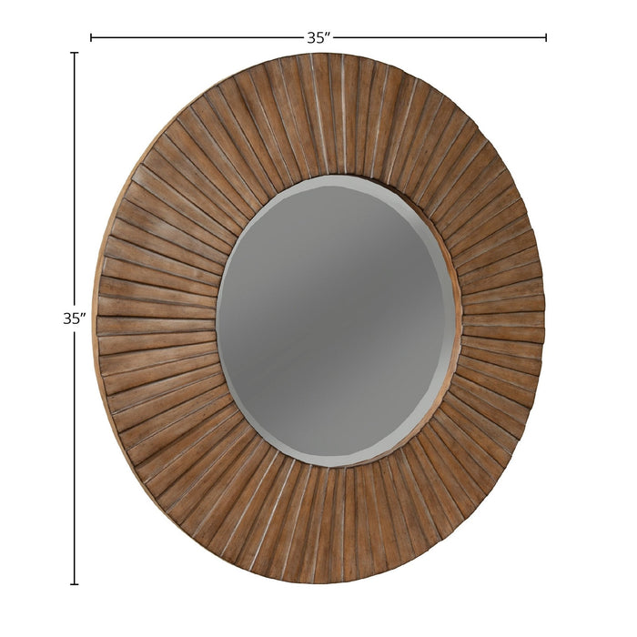 Alpine Furniture Brown Pearl Mirror, Brown Bronze