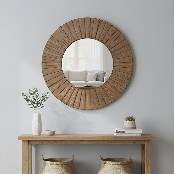 Alpine Furniture Brown Pearl Mirror, Brown Bronze