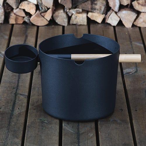 Green Vista Living SaunaLife Accessory Package 6 | Aluminum 1-Gallon Sauna Bucket Set with Wood Ladle and... - Detail View