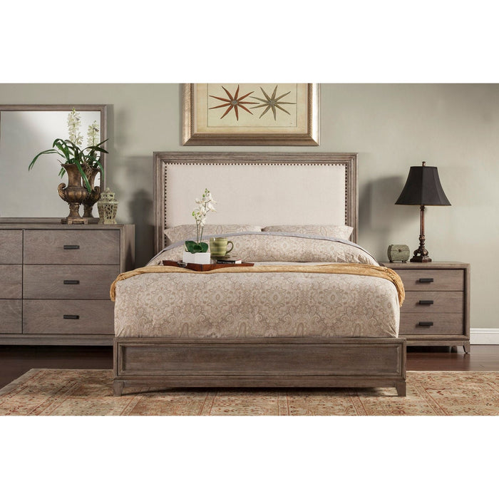 Alpine Furniture Camilla Bed, Antique Grey