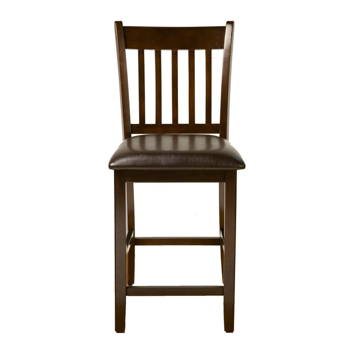 Alpine Furniture Capitola Faux Marble 5 Piece Pub Set, Espresso