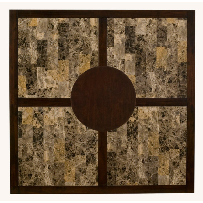 Alpine Furniture Capitola Faux Marble Large Pub Table, Espresso