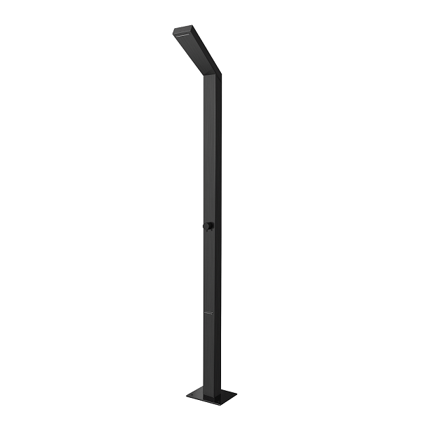 Capri Matt Black Outdoor Shower Panel by Cascada Showers: Transform Your Backyard into a Spa Oasis - Close-Up