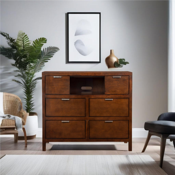 Alpine Furniture Carmel Media Chest, Cappuccino